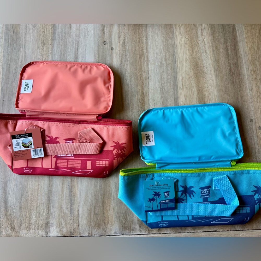 NWT Two! Limited Edition Trader Joe's Mini Insulated Tote Bag — 1.5 Gal Coolers